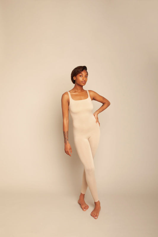 cream jumpsuit noraida